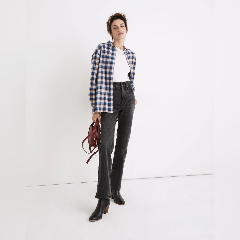 Madewell Flannel Sunday Shirt in Delgany Plaid